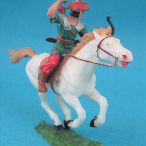 8760 4  Archer, la main au carquois sur cheval 3 (figurine repeinte).